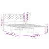 vidaXL Cadre de lit m&eacute;tal sans matelas et t&ecirc;te de lit blanc 140x200 cm