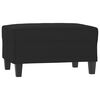 vidaXL Canap&eacute; 3 places repose-pieds Noir 210 cm Tissu microfibre
