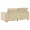 vidaXL Canap&eacute; 2 places Cr&egrave;me 140 cm Tissu