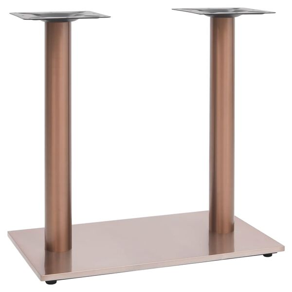 vidaXL Pied de table de bistro Laiton 70x40x72 cm Acier inoxydable