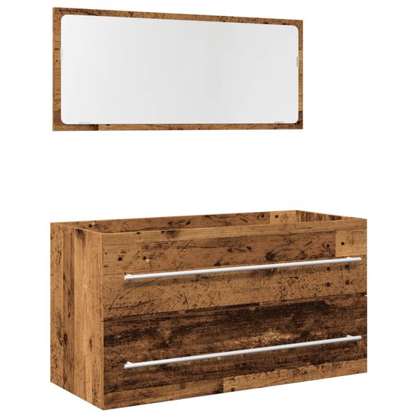 vidaXL Ensemble de meubles salle de bain 2 pcs bois d'ing&eacute;nierie