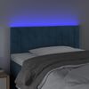 vidaXL T&ecirc;te de lit &agrave; LED Bleu fonc&eacute; 100x5x78/88 cm Velours