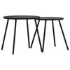 vidaXL Ensemble de salle &agrave; manger pour jardin 5 pcs Noir Acier