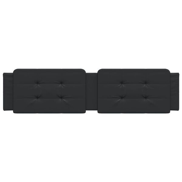 vidaXL Coussin de tête de lit Zadar noir 193 cm similicuir