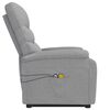 vidaXL Fauteuil de massage inclinable Gris clair Tissu