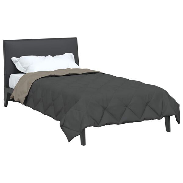 vidaXL Duvet d'&eacute;t&eacute; simple Gris clair et anthracite 220 x 135 cm