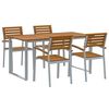 vidaXL Ensemble de salle &agrave; manger pour jardin 5 pc Gris