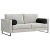 vidaXL Coussins d'accent 2 pcs Noir &Oslash; 25 x 70 cm