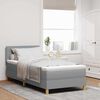 vidaXL Lit boxspring avec matelas Gris clair 80 x 200 cm tissu