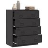 vidaXL Buffet noir 67x39x83 cm acier