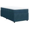vidaXL Sommier &agrave; lattes de lit avec matelas Bleu fonc&eacute; 100x200 cm