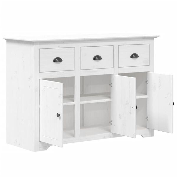 vidaXL Buffet BODO blanc 115,5x44x80 cm bois massif de pin