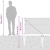 vidaXL Clôture avec poteaux Argent 0,8 x 50 m Acier recouvert de PVC