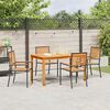 vidaXL Ensemble de salle &agrave; manger pour jardin 5 pcs Noir