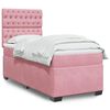 vidaXL Sommier &agrave; lattes de lit avec matelas Rose 90x200 cm Velours