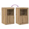 vidaXL Buffet LED Ch&ecirc;ne artisanal 41 x 37 x 67 cm Bois d'ing&eacute;nierie