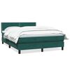 vidaXL Sommier &agrave; lattes de lit et matelas vert fonc&eacute; 160x220cm velours