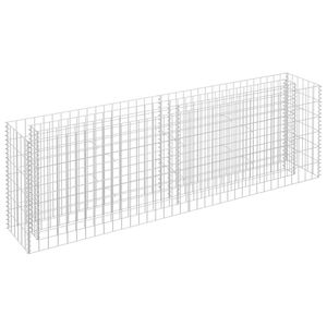 vidaXL Lit sur&eacute;lev&eacute; &agrave; gabion Acier galvanis&eacute; 180x30x60 cm