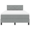 vidaXL Lit &agrave; ressorts avec matelas Gris clair 120 x 190 cm tissu
