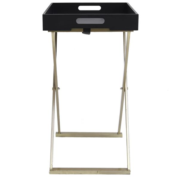 vidaXL Table pliable Doré et noir 48x34x61 cm MDF