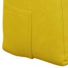 vidaXL Coussin de Dos Jaune 100 x 24 x 50 cm Velours