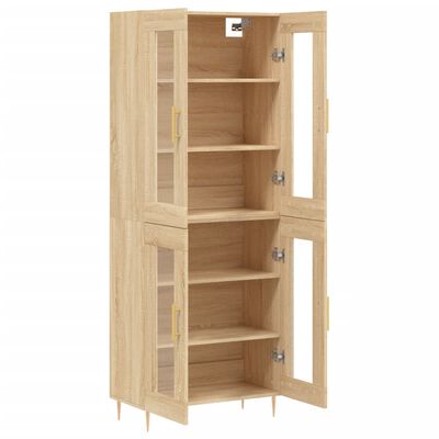 vidaXL Buffet haut Chêne sonoma 69,5x34x180 cm Bois d'ingénierie