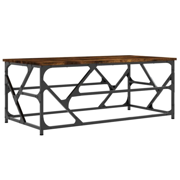 vidaXL Table basse Ch&ecirc;ne fum&eacute; 100x50x40 cm Bois d'ing&eacute;nierie