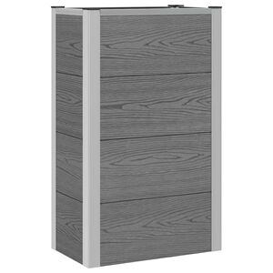 vidaXL Jardini&egrave;re sur&eacute;lev&eacute;e Gris 50 x 30 x 22 cm WPC et Aluminium