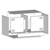 vidaXL Meuble TV noir 67x39x44 cm acier