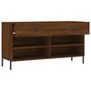 vidaXL Banc &agrave; chaussures ch&ecirc;ne marron 102x35x55 cm bois d'ing&eacute;nierie