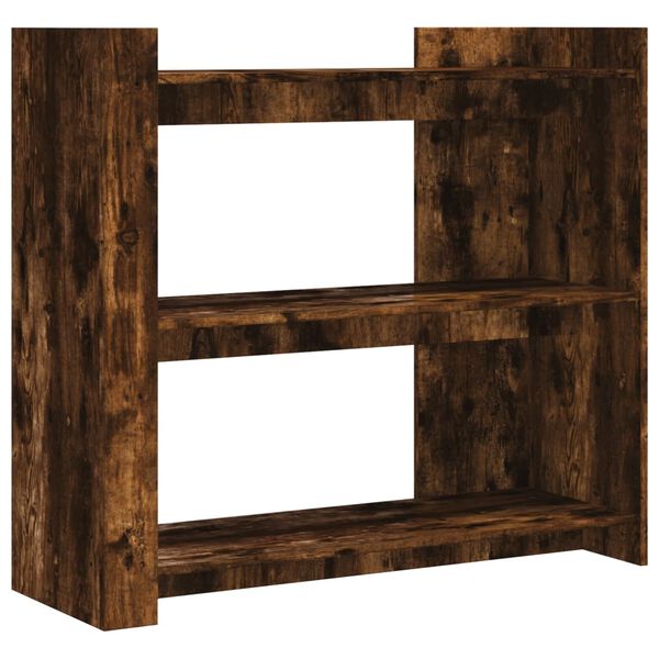 vidaXL Table console ch&ecirc;ne fum&eacute; 100x35x90 cm bois d'ing&eacute;nierie