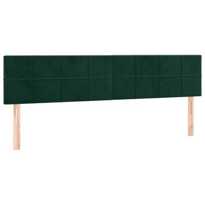 vidaXL T&ecirc;tes de lit Vert fonc&eacute; 160x5x78/88 cm Velours
