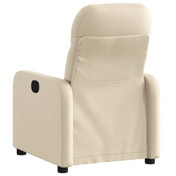 vidaXL Fauteuil inclinable Cr&egrave;me Tissu