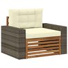 vidaXL Sofa de milieu ext&eacute;rieur Bois d'Acacia Massif Naturel