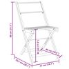 vidaXL Ensemble de bistro 3 pcs blanc cr&egrave;me tissu et bois massif