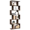 vidaXL &Eacute;tag&egrave;re s&eacute;paratrice de pi&egrave;ce 6 niveaux ch&ecirc;ne marron 70x24x193cm