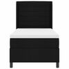 vidaXL Lit &agrave; ressort LED avec matelas Noir 90 x 200 cm tissu
