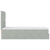 vidaXL Cadre de lit ottoman avec matelas gris clair 80x200 cm velours