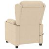 vidaXL Fauteuil de massage Cr&egrave;me Tissu
