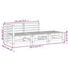 vidaXL Salon de jardin 3 pcs noir bois massif de pin