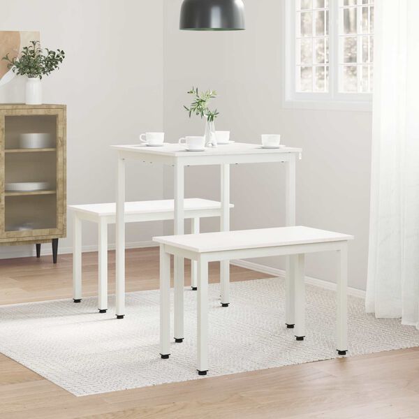 vidaXL Table de salle &agrave; manger / Table de repas Blanc 60 x 60 x 75 cm