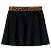 Jupe pour enfants avec ceinture l&eacute;opard noir 116