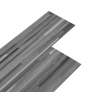 vidaXL Planches de sol Ray&eacute; gris 5,02 m&sup2; 36 pi&egrave;ces PVC