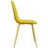 vidaXL Chaises à manger lot de 6 Jaune moutarde Velours