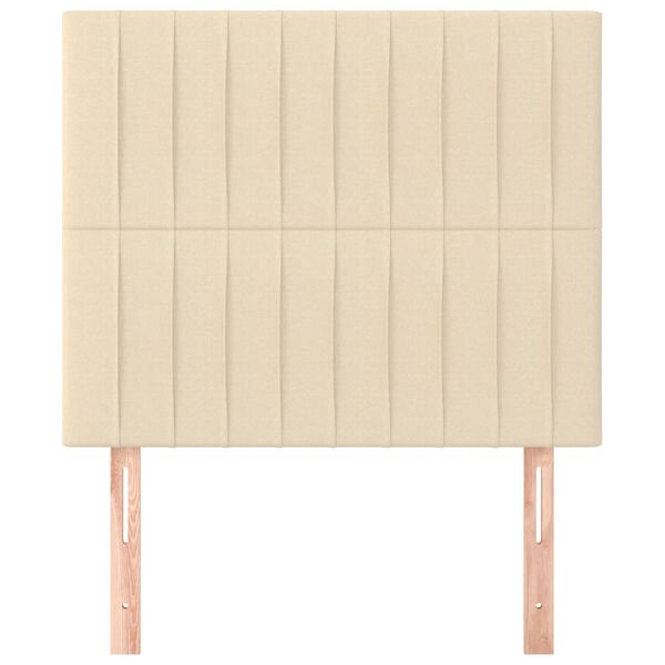 vidaXL T&ecirc;te de lit Cr&egrave;me 90x5x118/128 cm Tissu