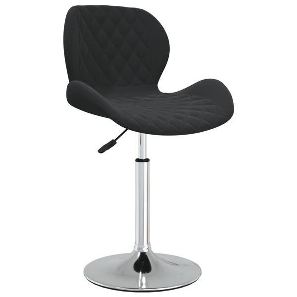 vidaXL Chaise pivotante de salle &agrave; manger Noir Velours