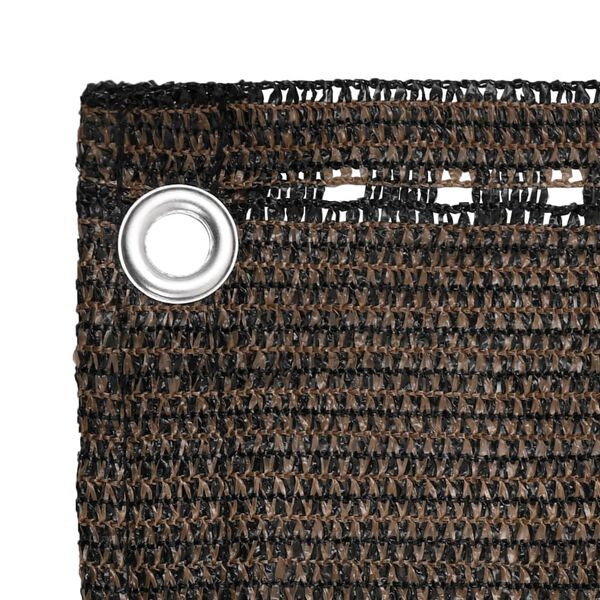 vidaXL &Eacute;cran de balcon Marron 90x600 cm PEHD