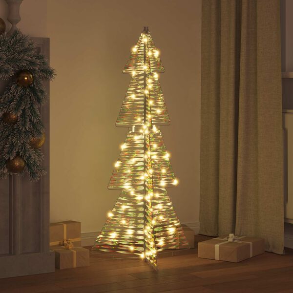 vidaXL Sapin de No&euml;l avec 100 LED Blanc chaud 120 cm PET