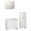 vidaXL Ensemble de meubles de bain 3 pcs Blanc Bois d'ing&eacute;nierie