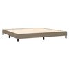 vidaXL Sommier &agrave; lattes de lit avec matelas Taupe 200x200 cm Tissu